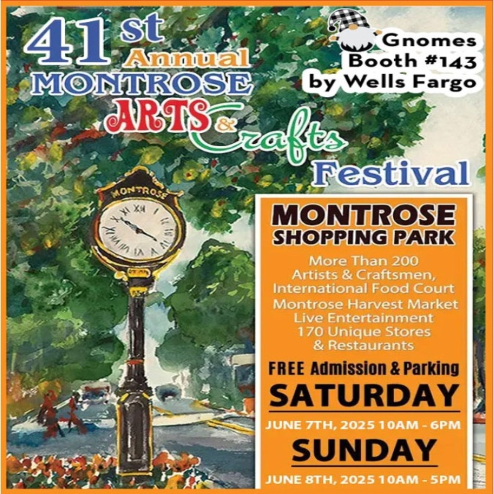 The GNOMES will be here, Montrose Arts & Crafts Festival, come shop with us 🛍️ 💕